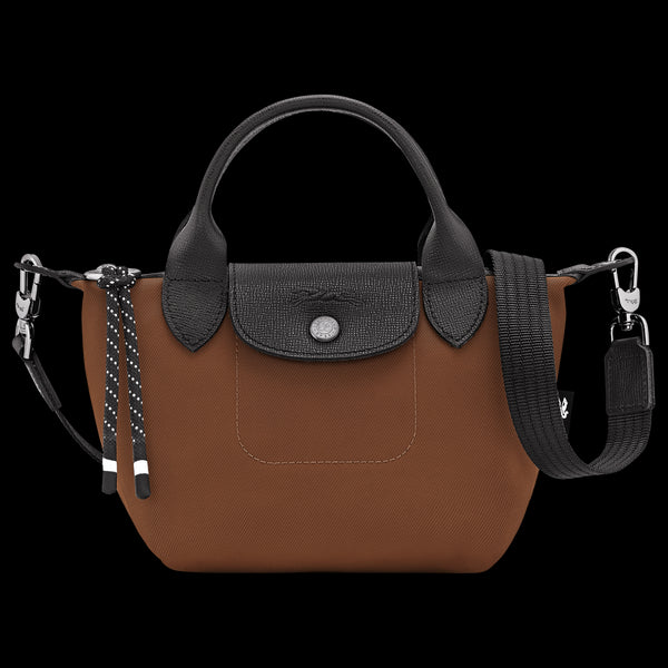 Chocolate Le Pliage Energy XS Handbag